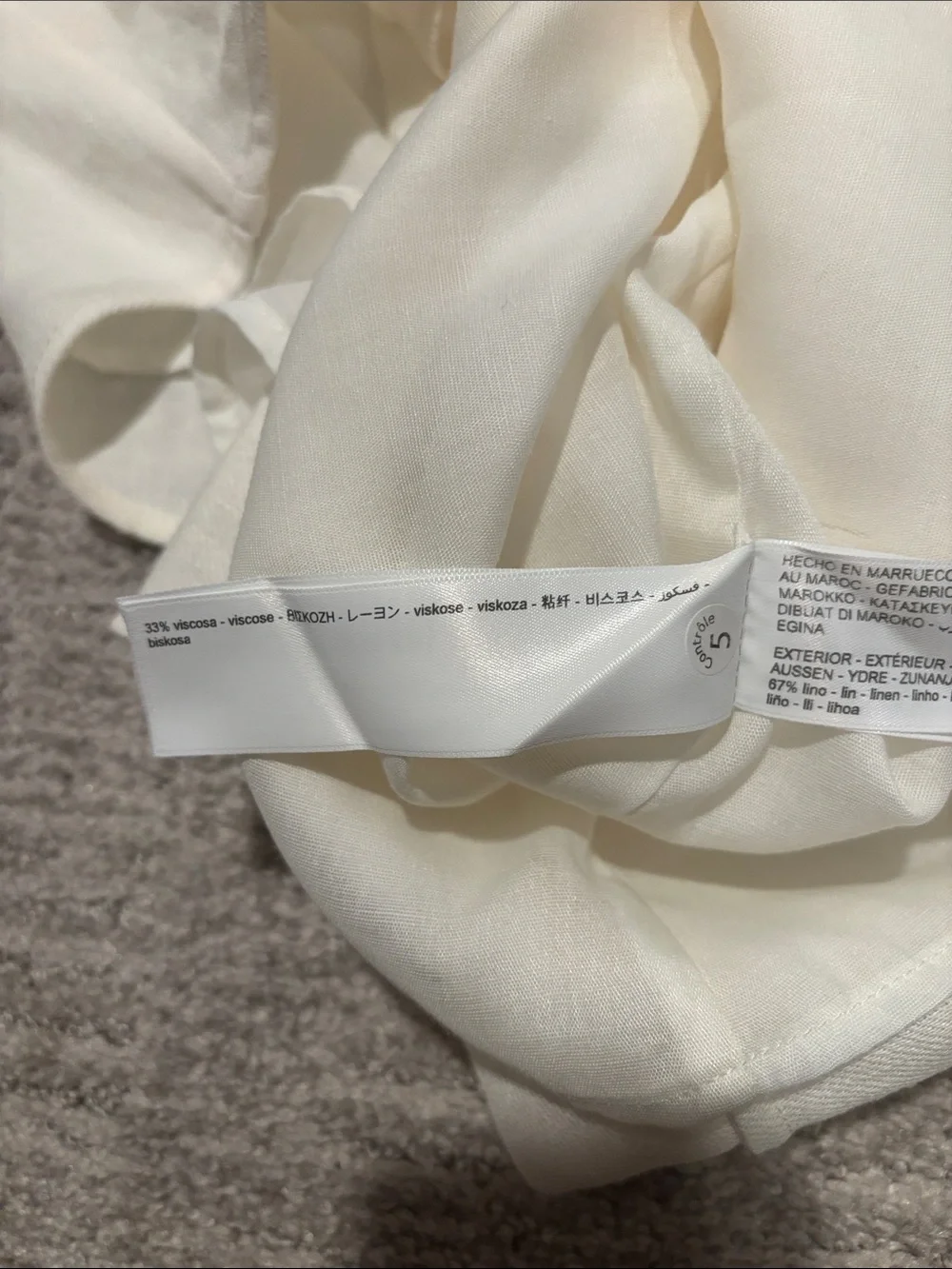 Massimo Dutti Cream Wrap Midi Skirt with Side Ring Detail size XL